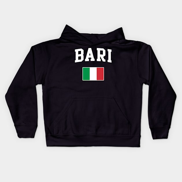 Bari Italy Flag Italia Italian Kids Hoodie by E